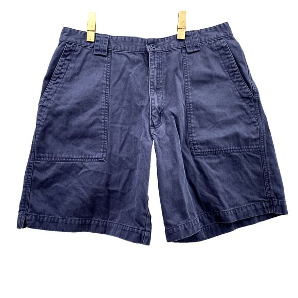 Nike Golf Shorts 32 x 8* Navy Canvas Front Pocket Classic 90's Performance Men's - Picture 1 of 9